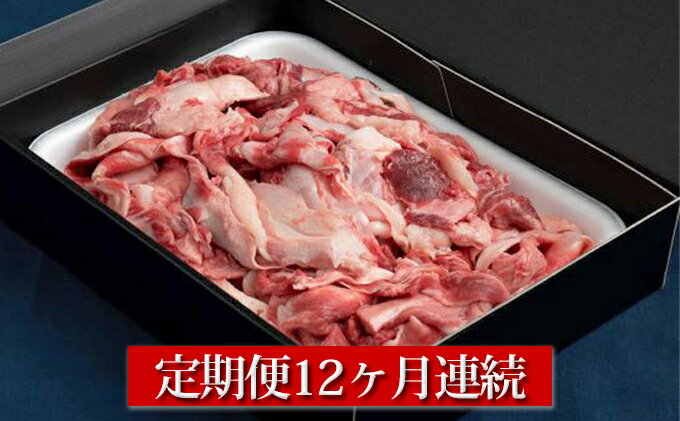 【ふるさと納税】【定期便】【国産】牛すじ肉1kg(500g×2)12ヶ月連続お届け　【定期便・お肉・牛肉・牛すじ肉・12ヶ月・12回・1年】