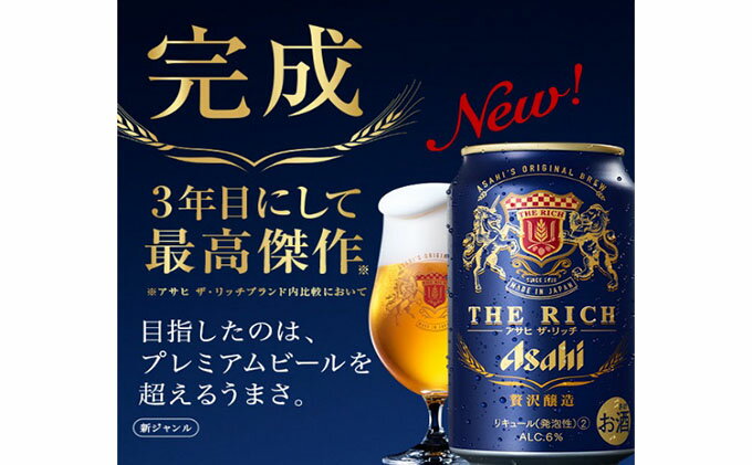 【ふるさと納税】【定期便1年】アサヒ　ザ・リッチ350ml/500mlセット　【定期便・お酒・ビール・アサヒ・ザリッチ・麦・セット・新ジャンル・泡・本格・コク・プレミアム】