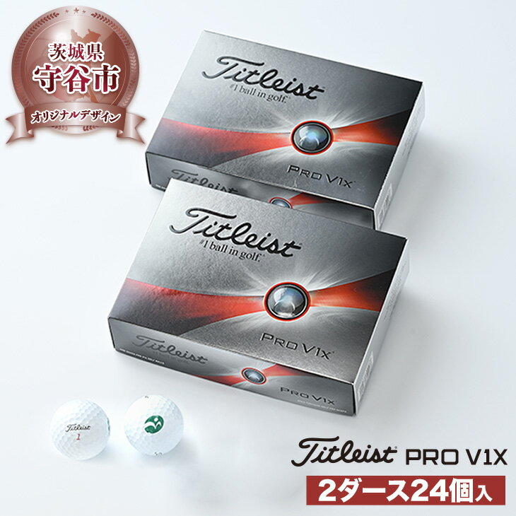 【ふるさと納税】【期間限定】ゴルフ ボール タイトリスト Titleist PRO V1x 2023 モデル 2ダース(合計24個) 【守谷市オリジナルデザイン】