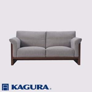 【ふるさと納税】No.376 【家具蔵】3Pソファ フレスコ ウォールナット材 ／ 家具 ソファー 3人掛け sofa リビングソファー 木材 無垢材 職人 手作業 温もり シンプル 洗練 送料無料 茨城県