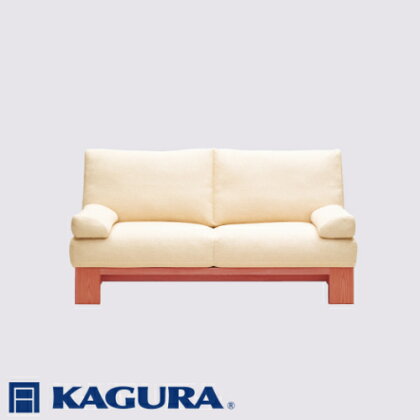 No.674 【家具蔵】2Pアームレスソファ モデルノ チェリー材 ／ 家具 ソファー 2人掛け sofa リビングソファー 木材 無垢材 職人 手作業 温もり シンプル 洗練 送料無料 茨城県