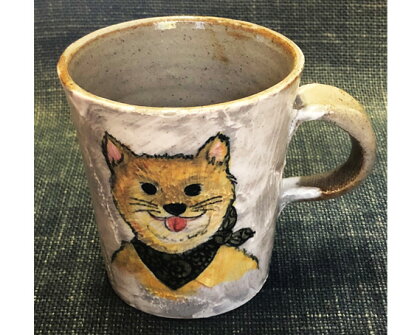 色絵マグカップ(柴イヌ柄)