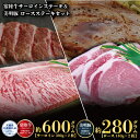 【ふるさと納税】ステーキセット 常陸牛600g・美明豚280g 銘柄牛 きめ細い 柔らかい 豊かな風味 黒毛和牛 A4ランク A5ランク ブランド牛 茨城 国産...