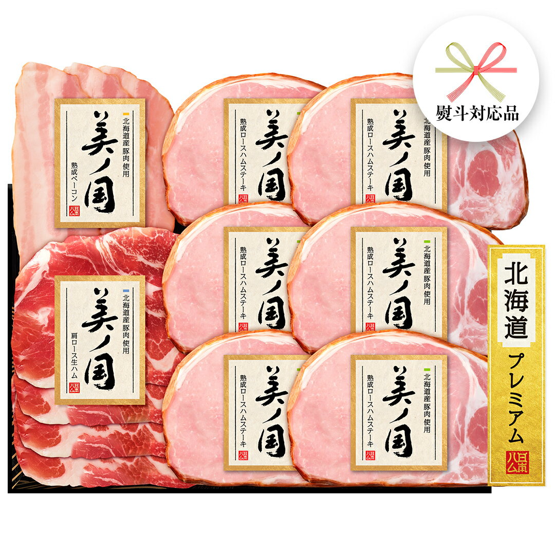 [ 熨斗 対応品 ] 日本ハム 美ノ国 ギフトセットB 肉 にく 贈答 ギフト 詰め合わせ ハム 生ハム ロース ステーキ ベーコン お中元 お歳暮 中元 歳暮