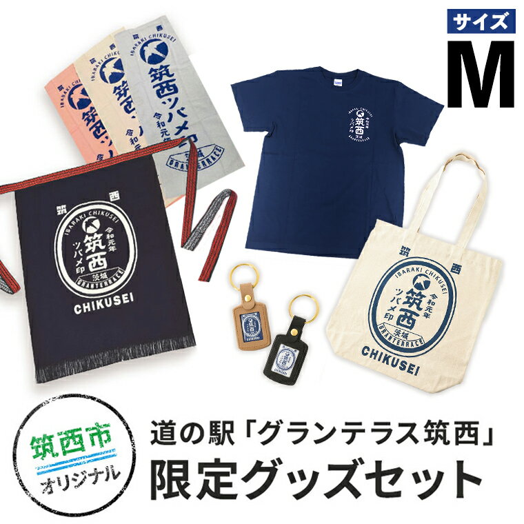 道の駅「グランテラス筑西」限定グッズセット（Tシャツ・ネイビーMサイズ）