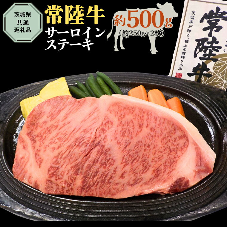 [ 常陸牛 ] サーロインス テーキ 約500g ( 茨城県共通返礼品 ) お肉 肉 ブランド牛