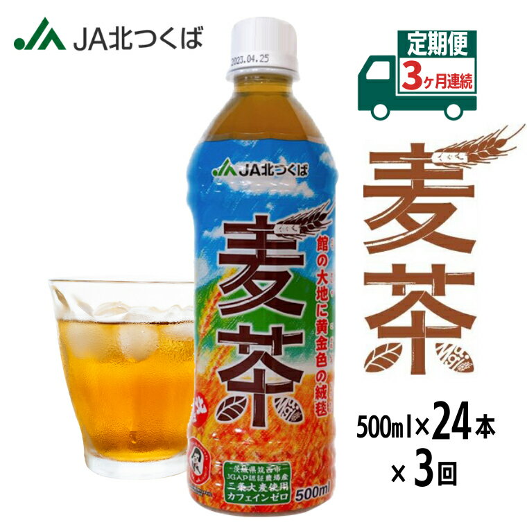 11位! 口コミ数「0件」評価「0」【 3ヶ月 定期便 】 麦茶 JA北つくば オリジナル商品 ( 24本入 ) お茶 ペットボトル 麦 茶 JA