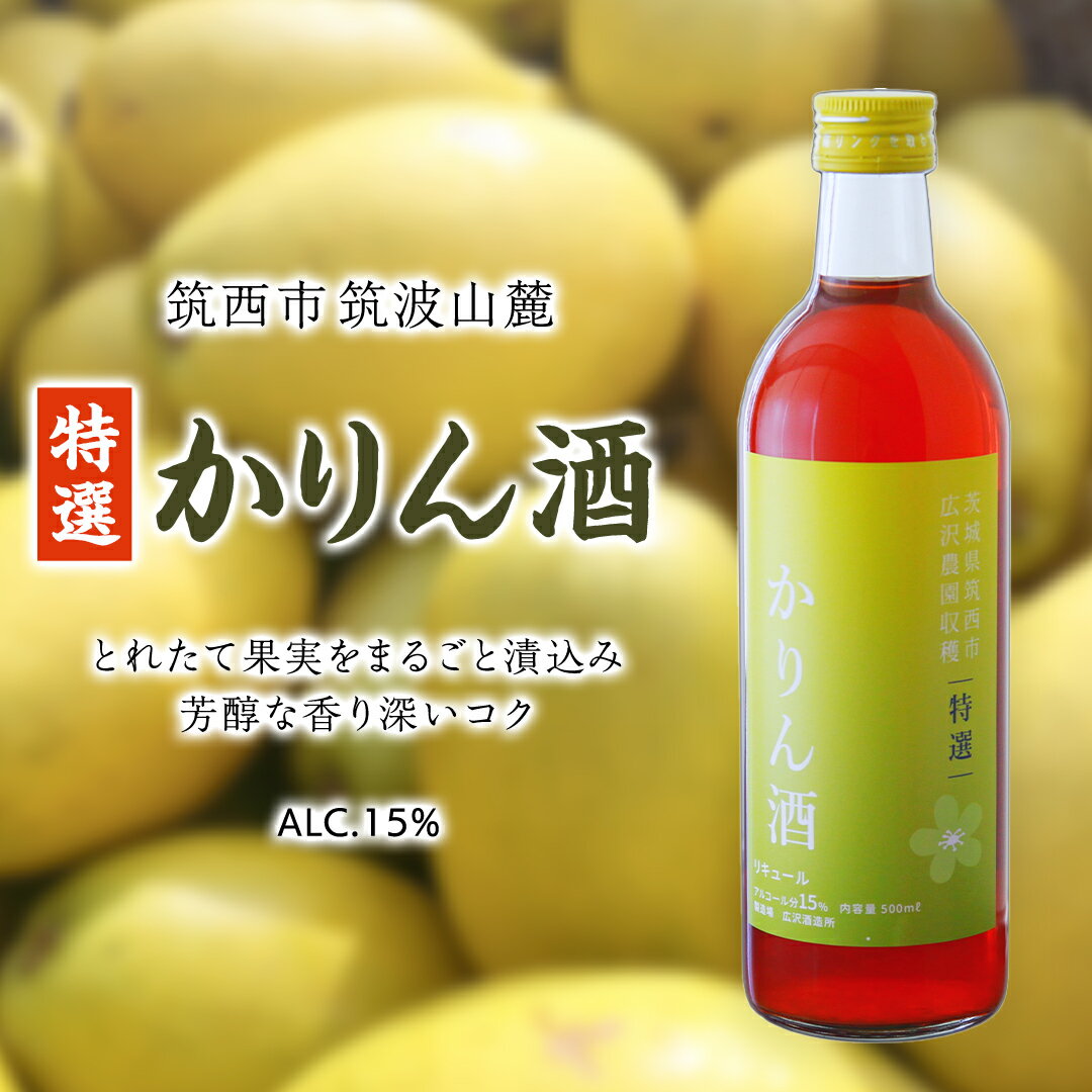 【ふるさと納税】【 特選 】 かりん酒 アルコール 15％ （ 500ml × 1本 ） 果実酒 お酒 酒 かりん