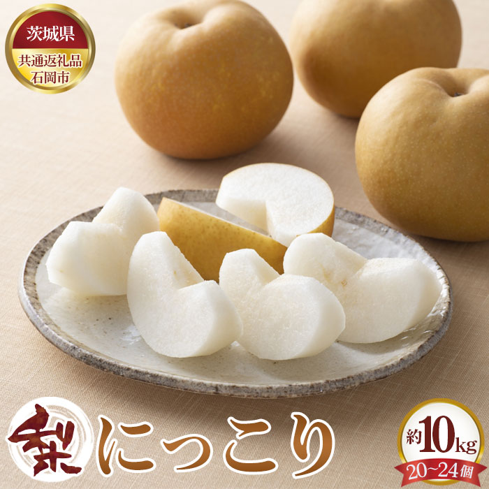 25位! 口コミ数「0件」評価「0」No.306 【先行予約】梨　にっこり　約10kg（20～24個）【茨城県共通返礼品 石岡市】 ／ なし ナシ フルーツ 果物 送料無料 茨･･･ 