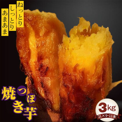 No.410 つぼ焼き芋3kg ／ 紅はるか ねっとり しっとり さつまいも 送料無料 茨城県