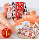 【ふるさと納税】紫峰ポークいも豚のハム・ソーセージ詰め合わせ 計約1kg【配送不可地域:離島・沖縄県】【1093822】