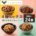 【ふるさと納税】寝かせ玄米ごはんパック 4種ミックス 180g×24食【配送不可地域:離島・沖縄県】【1387937】