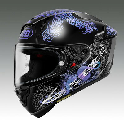 【ふるさと納税】SHOEI【X-Fifteen OROCHI (BLACK/BLUE)】M PFSチケット付き【配送不可地域：離島・沖縄県】【1757089】