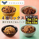 【ふるさと納税】寝かせ玄米ごはんパック160g 4種ミックス 6食/12食/24食/48食_ 玄米 ごはん ご飯 パックごはん 寝かせ玄米 セット 雑穀 人気 ...