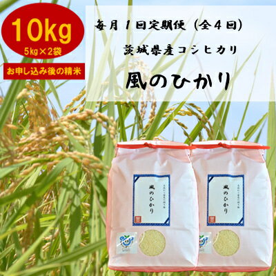 【ふるさと納税】2023年3月発送開始『定期便』お米ソムリエ厳選!茨城県産コシヒカリのお米定期便全4回【5093366】のサムネイル