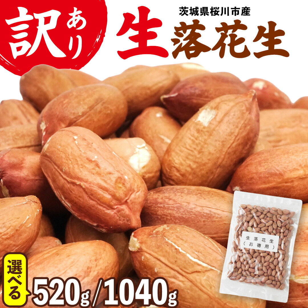 【ふるさと納税】 訳あり お徳用 茨城県産 生落花生 2袋 or 4袋（1袋あたり260g ） 簡易包装 ポスト投函 ご自宅用 ピーナッツ 落花生 ..
