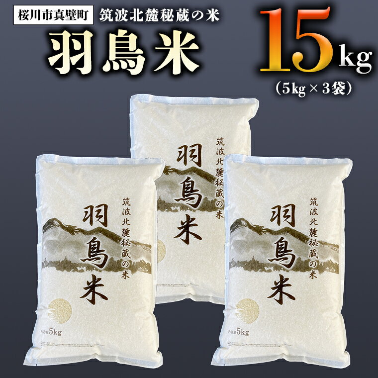 【ふるさと納税】 【令和4年度産】 筑波北麓秘蔵の米 羽鳥米 15kg （5kg×3袋）コシヒカリ 期間限定 数量限定 幻の米 茨城県産 桜川 米 コメ お米 白米 ごはん 精米 羽鳥米 国産 限定