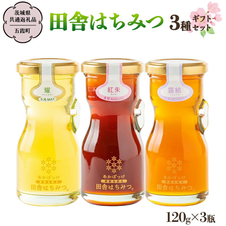 8位! 口コミ数「0件」評価「0」 季節で移ろう 田舎 はちみつ 3種 ギフトセット [結蜜 Musubi-R3] 【茨城県共通返礼品／五霞町】 120g×3 瓶 生ハチミツ･･･ 