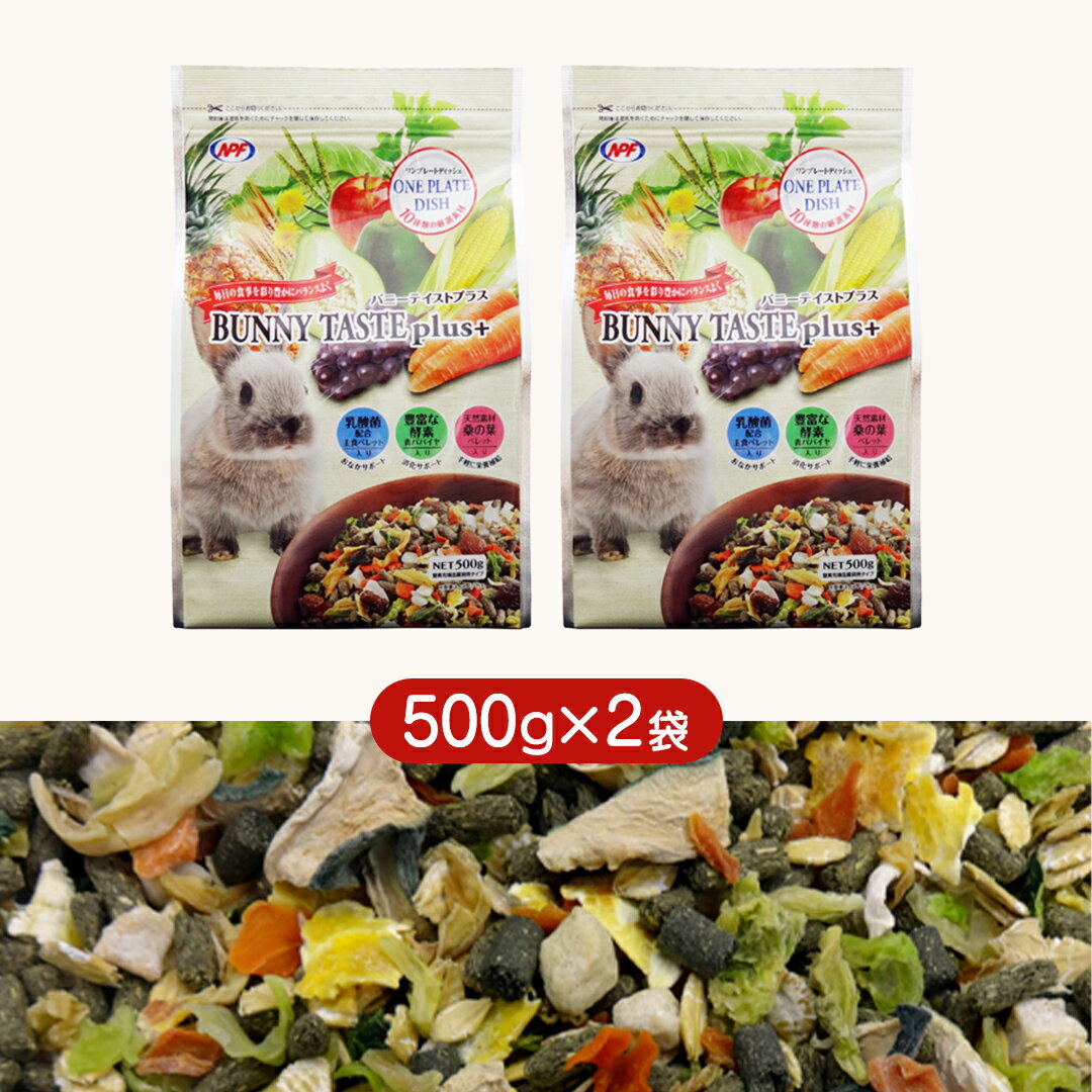 【ふるさと納税】バニー テイストプラス 500g × 2袋 バニー うさぎ 小動物用フード ペットフード おやつ 乳酸菌配合