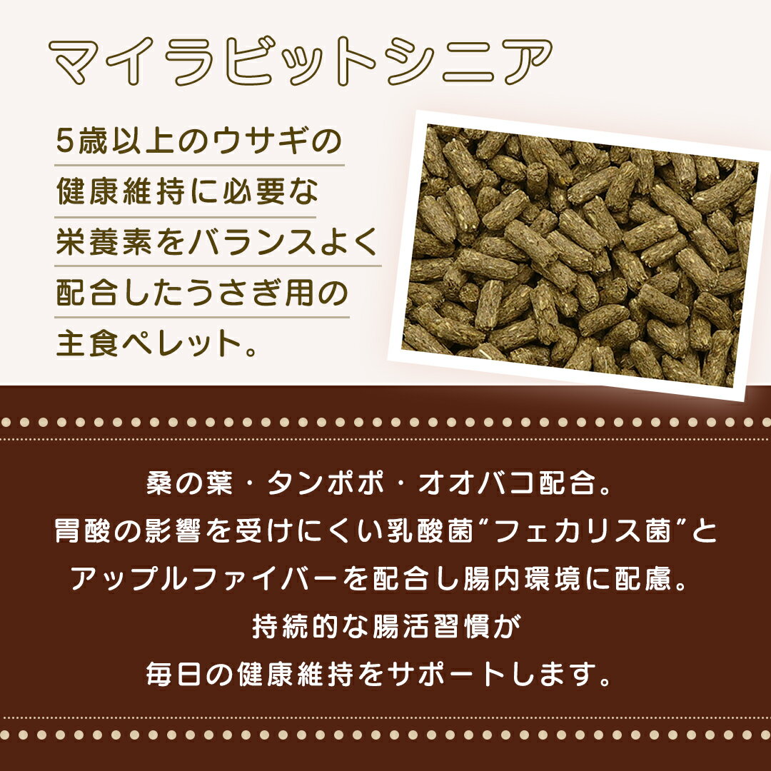 【ふるさと納税】デイリープレミアム マイラビット 《シニア》 810g × 2袋 うさぎ 小動物用フード ペットフード タンポポ オオバコ 桑の葉 乳酸菌配合