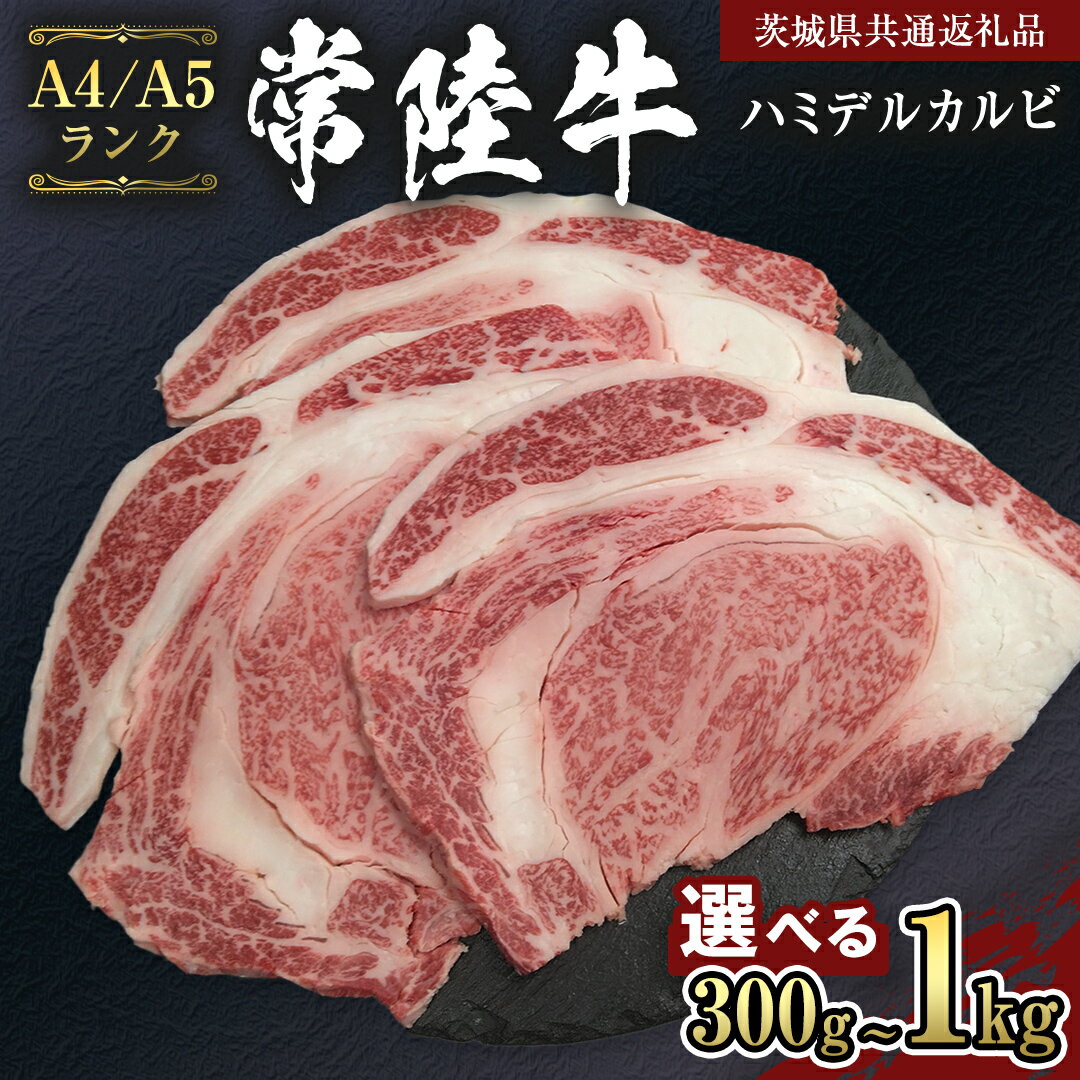 [ 常陸牛 ] ハミデルカルビ 300g 〜 1kg (茨城県共通返礼品) カルビ 黒毛和牛 国産黒毛和牛 和牛 国産 牛肉 牛 お肉 肉 ひたち牛 冷凍