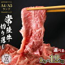 【ふるさと納税】 常陸牛 切り落とし 1kg 牛肉 国産牛 