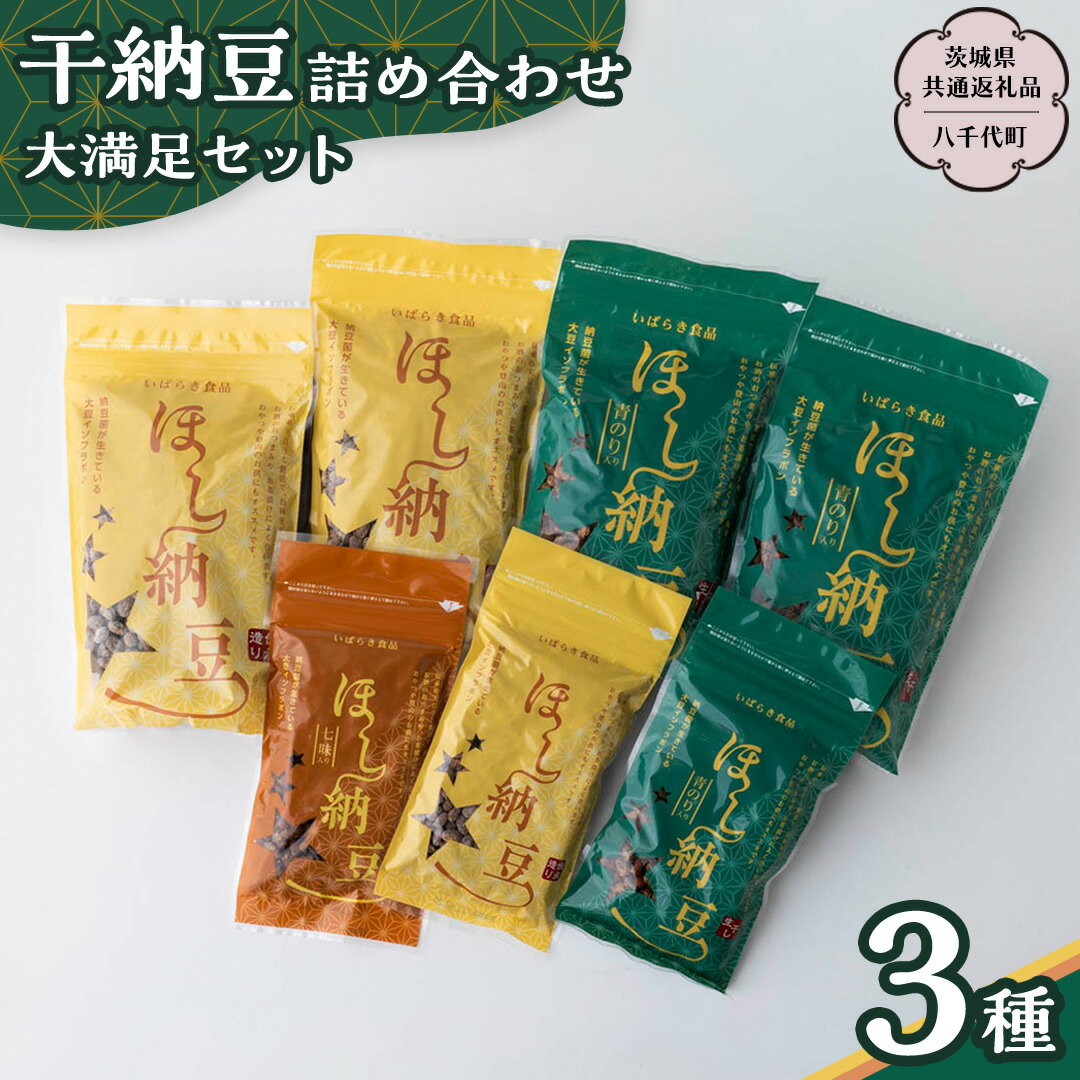 干納豆 詰め合わせ 大満足 セット [茨城県共通返礼品/八千代町] 3種 おやつ おつまみ ドライナットウ ドライ納豆 ほし納豆 ベジタリアン 手軽 栄養 健康食品