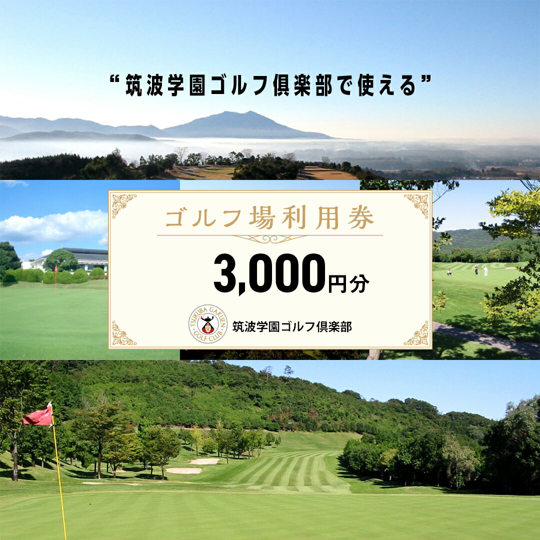 筑波学園ゴルフ倶楽部 で使える ゴルフ場利用券 [3,000円分] ゴルフ 利用券 関東