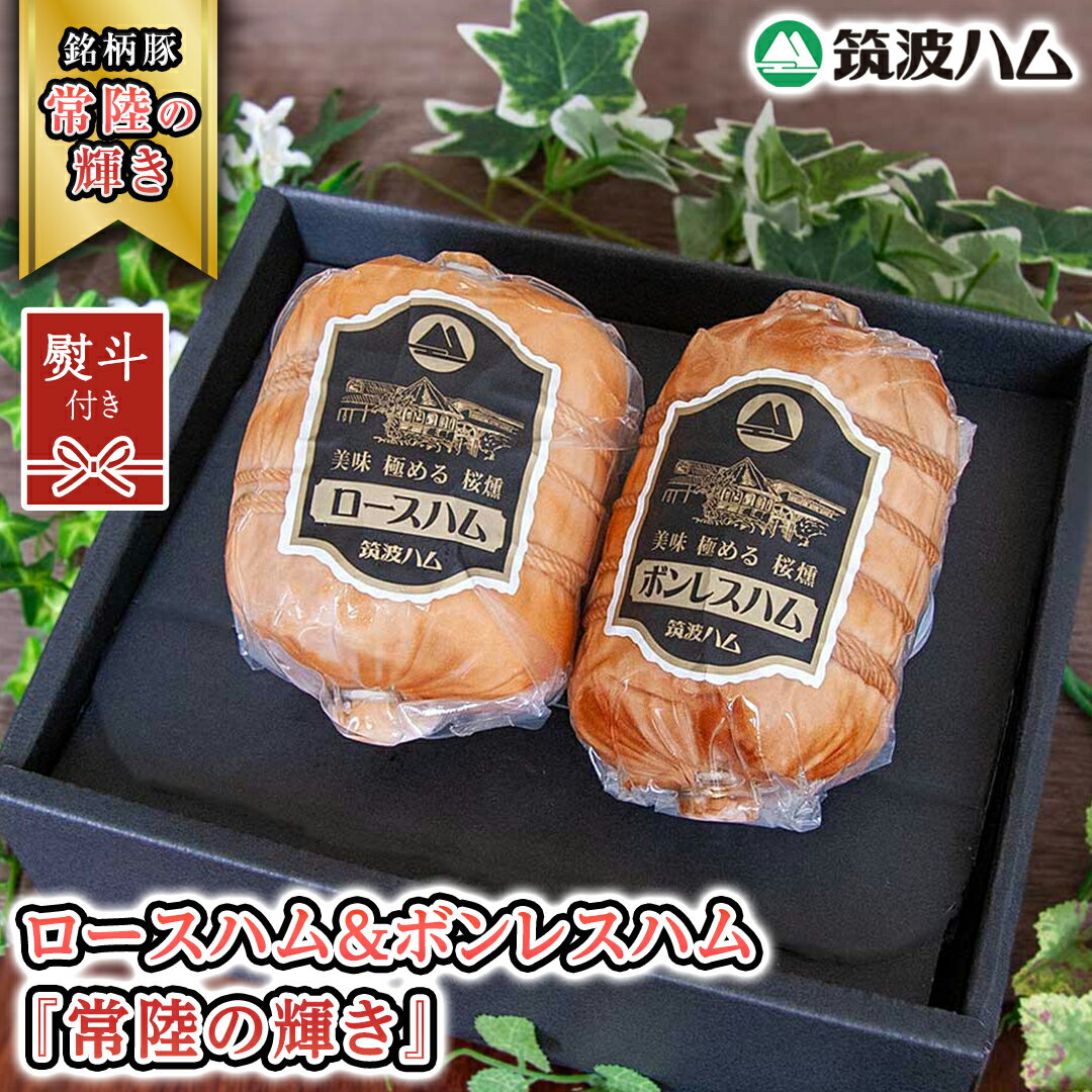 【ふるさと納税】《 熨斗 対応品 》 筑波ハム ロースハム 500g ボンレスハム 400g 『常陸の輝き』 茨城県産 ブランド豚 銘柄豚 ( 茨城県共通返礼品 ) ハム 豚 豚肉 肉 お肉