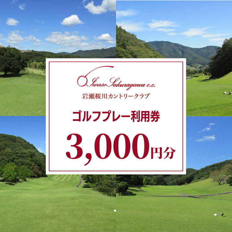 【ふるさと納税】岩瀬桜川カントリークラブ ゴルフプレー利用券 3,000円分 茨城県 桜川市 桜川 ゴルフ...