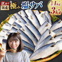 【ふるさと納税】<選べる内容量>訳あり 国産ふっくら 極み塩サバ 1切れ約50~150g 約1kg 約2kg 約3kg さば 鯖 魚 さかな サカナ 魚介類 味付け済 焼くだけ 簡単調理 冷凍 国産 茨城県 神栖市 送料無料