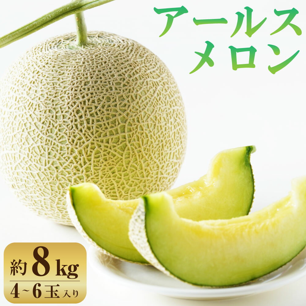 【ふるさと納税アールスメロン 約8kg 4～6玉 メロン 果物 フルーツ 茨城県 神栖市 送料無料【2024年10...