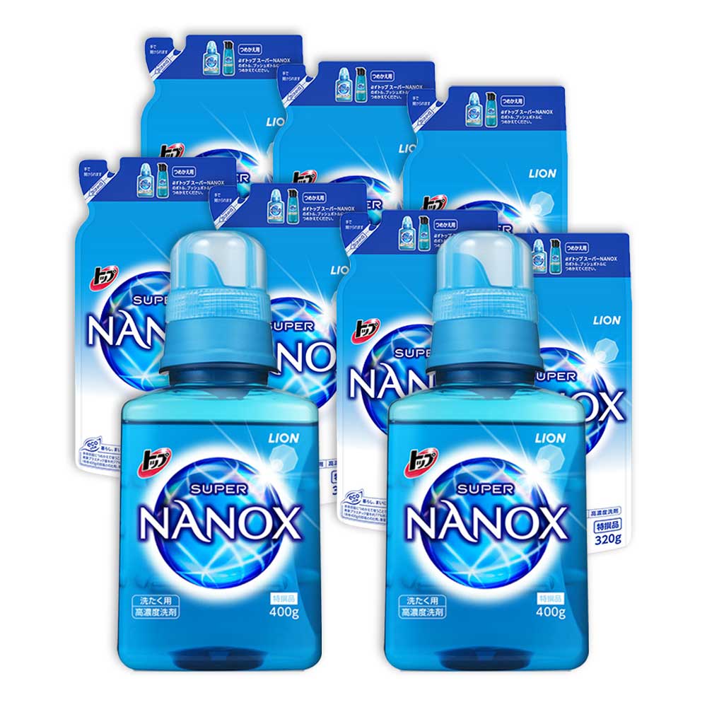 【ふるさと納税】LION ライオン NANOX 本体 400g×2本 + 替 320g×7袋 セット 合計約3kg トップ ナノックス 洗剤 洗濯 洗浄 洗濯洗剤 日用品 消耗品 日用消耗品 石鹸 詰め替え 詰替 消臭 まとめ買い 茨城県 神栖市 送料無料のサムネイル