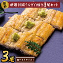 【ふるさと納税】食べ切りサイズ!国内産うなぎの白焼(酒蒸し)100〜120g 3尾 計300g以上|うなぎ 鰻 白焼 酒蒸し 食べ切り 茨城県 行方市(AD-1...