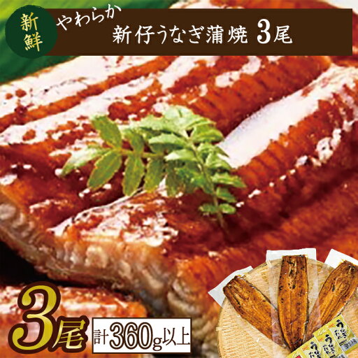 【ふるさと納税】やわらか新仔うなぎ蒲焼120~140g 3尾 計360g以上(AD-84-1) 【ふるさと納税】やわらか新仔うなぎ蒲焼120~140g 3尾 計360g以上(AD-84-1)