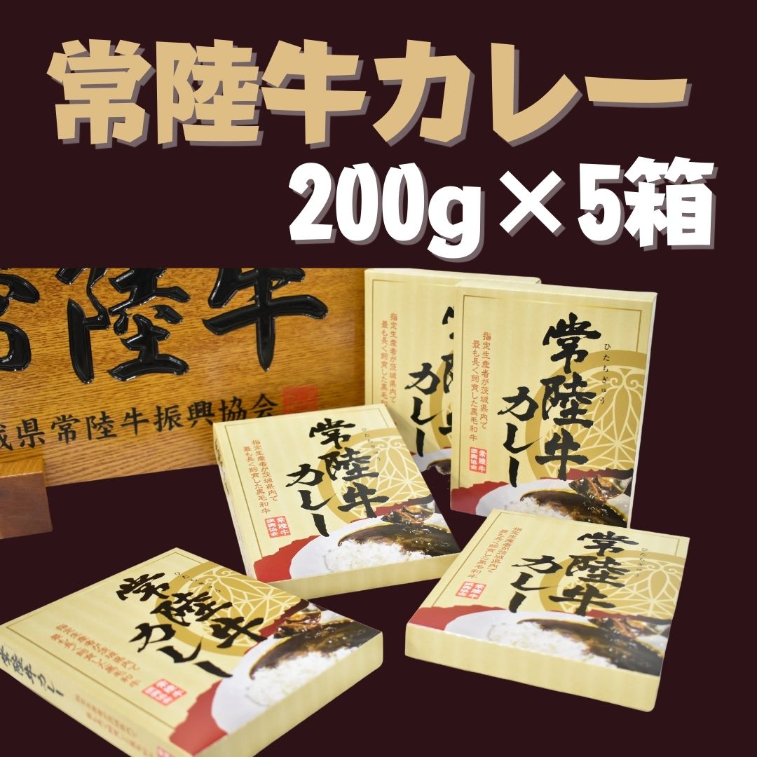 【ふるさと納税】【常陸牛】レトルトカレー（200g×5箱） 