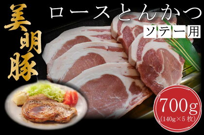 【美明豚】ロースとんかつソテー用700g（140g×5枚）｜DT-15