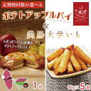 【ふるさと納税】【選べる定期便回数】らぽっぽファーム ポテトアップルパイ&美腸大学いも5袋|りんごパイ 焼き菓子ギフト さつまいもスイーツ 美腸大学いも ご褒美...