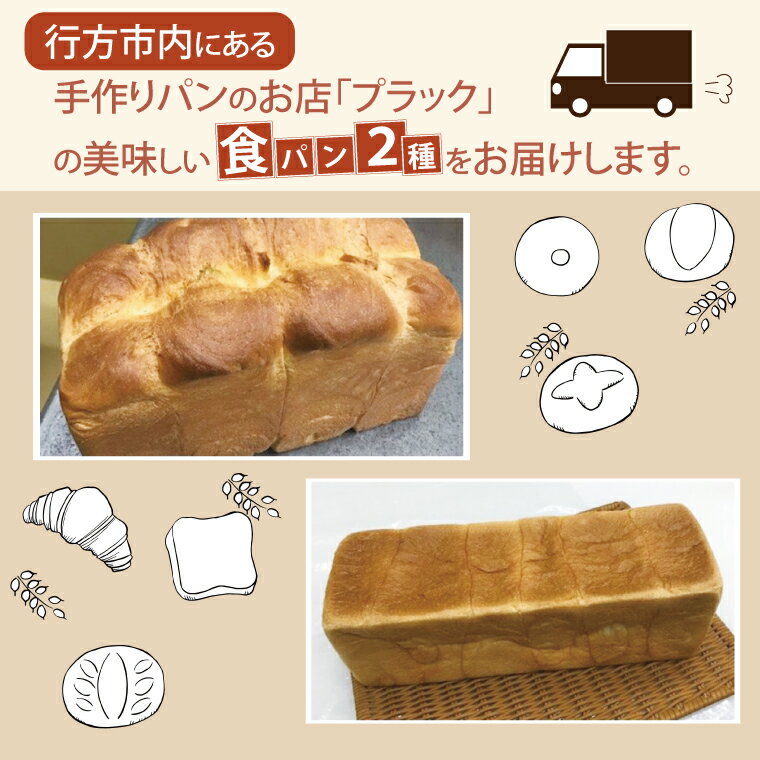 【ふるさと納税】【5枚切り】ふんわりホテル食パン1本（2斤）＆もちもち角食パン1本（3斤）｜CK-8