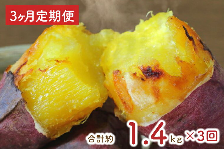 [3ヶ月定期便]★少し大きめサイズ★熟成紅はるか冷凍焼き芋約1.2kg+おまかせ品種さつまいも 合計約1.4kg!(EY-10)