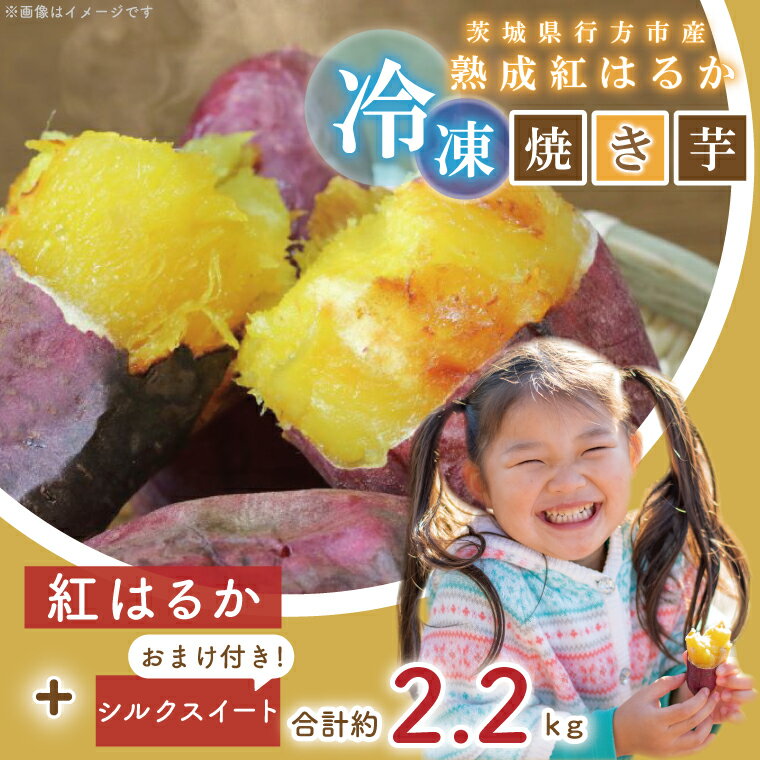 【ふるさと納税】茨城県行方市産熟成紅はるかの冷凍焼き芋約2キロ！おまけ付‼合計約2.2キロ!!!（EY-5）