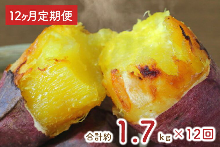 【ふるさと納税】【12ヶ月定期便】★訳あり★紅はるか冷凍焼き芋約1.5kg＋おまかせ品種さつまいも　合計..