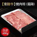 【ふるさと納税】【常陸牛】焼肉用(霜降)400g|肉 お肉 牛肉 肉類 牛肉 常陸牛 霜降り 霜降 焼肉 BBQ ブランド 茨城県 行方市(FL-19)
