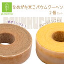 【ふるさと納税】★グルテンフリー★なめがた米こバウムクーヘン ソフト&ソフト(紫芋) 2個セット(GK-4)