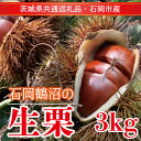 【ふるさと納税】【先行予約】【2025年9月より順次発送】石岡鶴沼の生栗 3kg(茨城県共通返礼品・石岡市産)(ER-3-1) その1