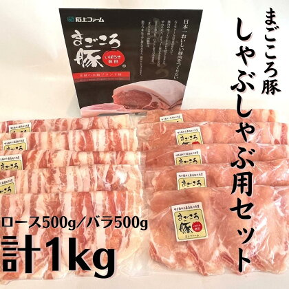 【選べる発送月】まごころ豚 しゃぶしゃぶ用豚肉セット1kg（ロース500g＆豚バラ500g）