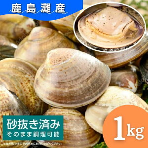 【ふるさと納税】 手間なく美味しい大玉 《鹿島灘産はまぐり》 （1kg殻付き）