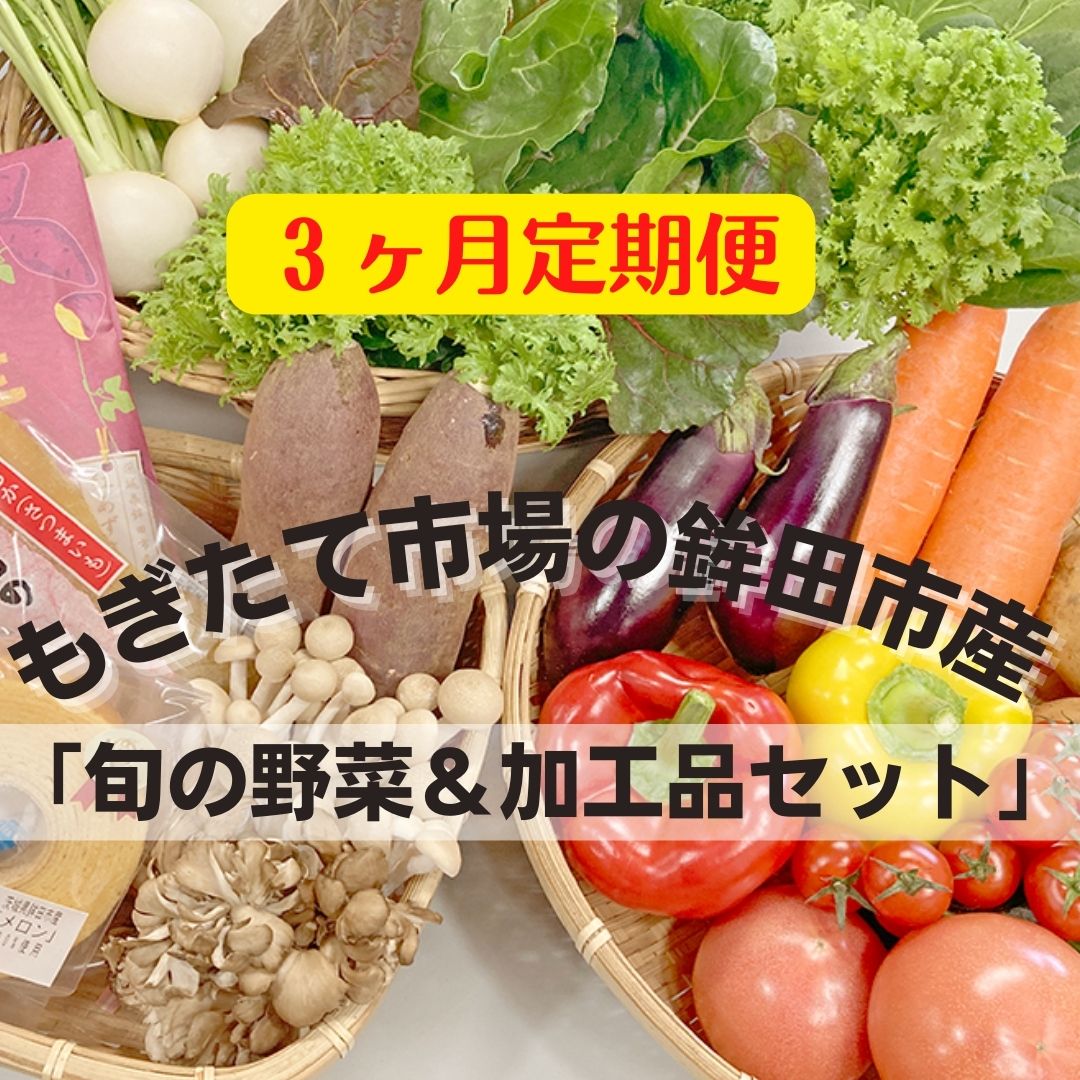 【ふるさと納税】〈3ヶ月定期便〉旬の野菜8~10品目&加工品1~2品目セット 農業王国 鉾田市