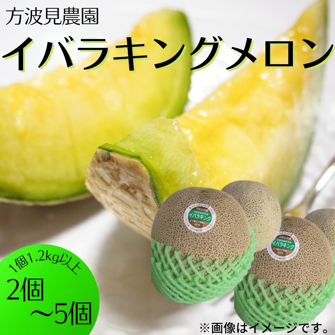 【ふるさと納税】 メロン めろん イバラキング 2～5個×1.2kg以上 おすすめ 人気 国産 青 茨城 鉾田 果...