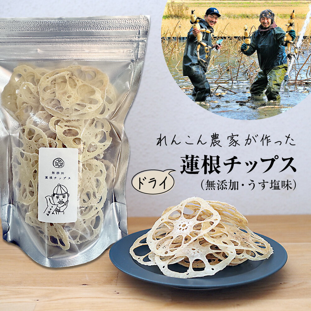 【ふるさと納税】＼新鮮素材／ ドライ 蓮根チップス 乾燥野菜 れんこん チップス うす塩味 おやつ おつまみ 栗田農園 鉾田市 茨城県